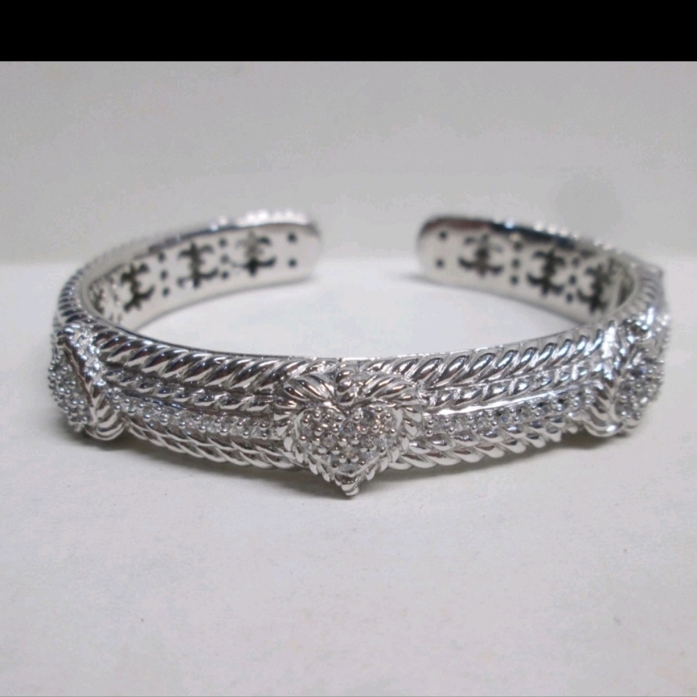 Judith Ripka Silver Heart Bracelet